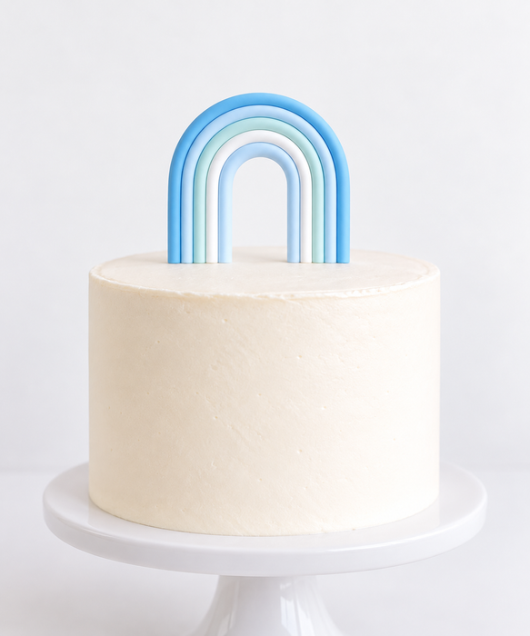 Cake Topper Figurine - Blue Rainbow