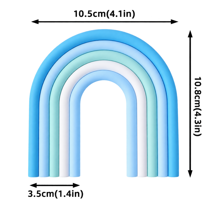 Cake Topper Figurine - Blue Rainbow