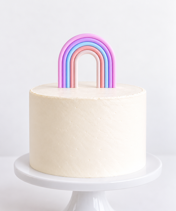 Cake Topper Figurine - Pink Rainbow