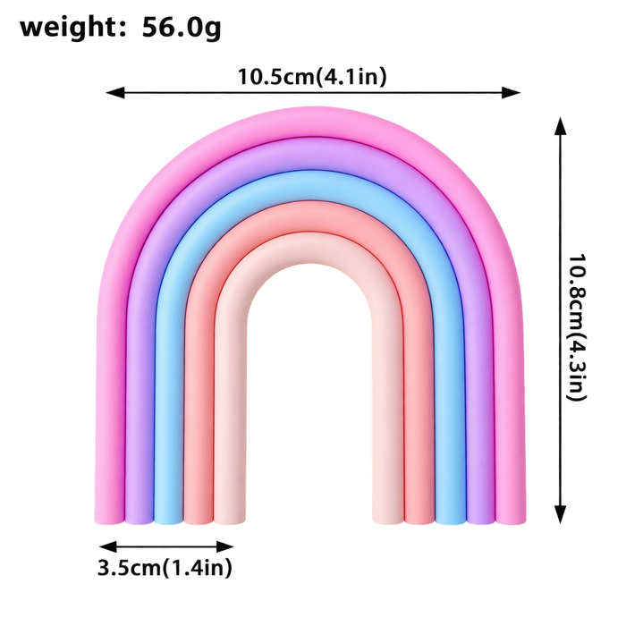 Cake Topper Figurine - Pink Rainbow