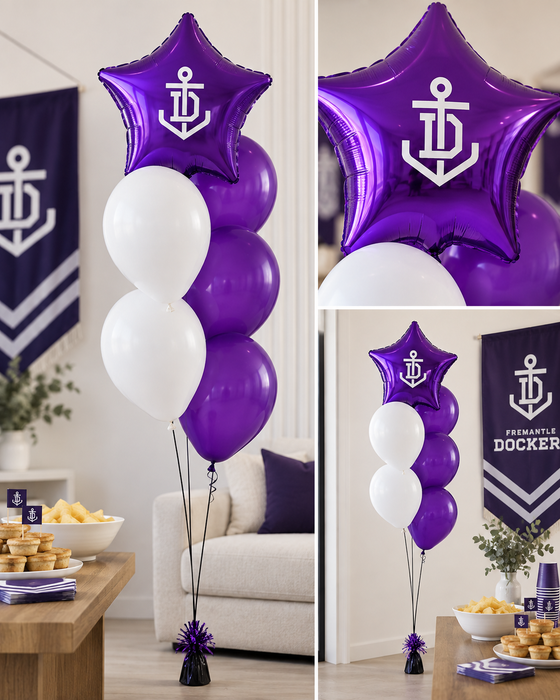 Fremantle Dockers 5 Balloon Bouquet