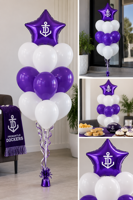 Fremantle Dockers 10 Balloon Bouquet