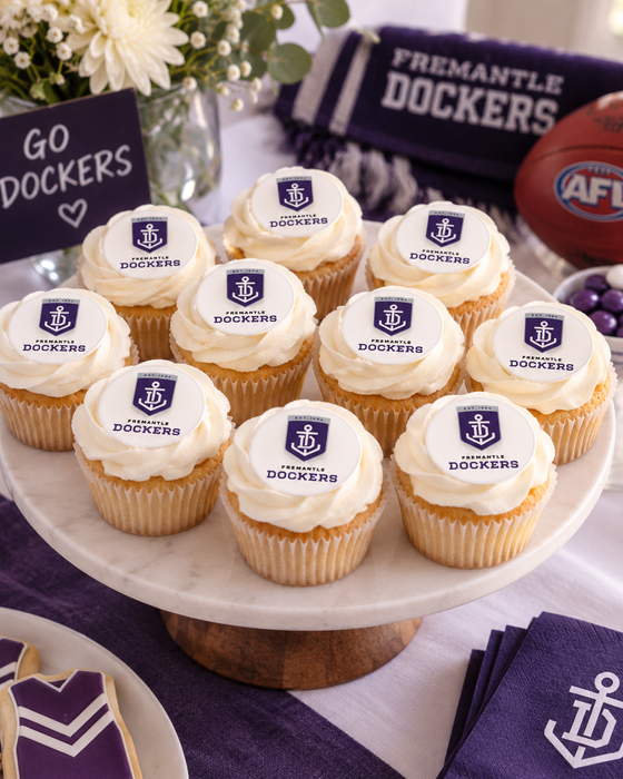 Fremantle Dockers Logo Edible Icing Image - 24 Cupcake Toppers