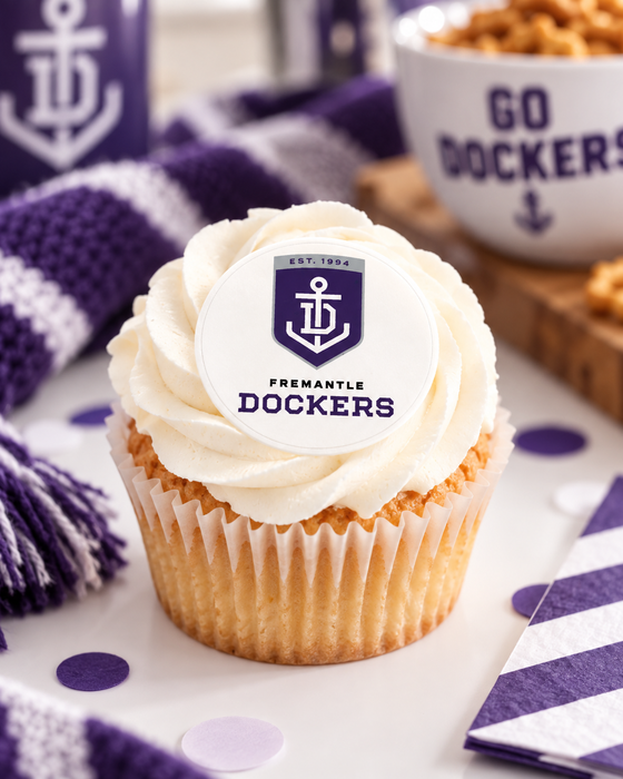 Fremantle Dockers Logo Edible Icing Image - 24 Cupcake Toppers