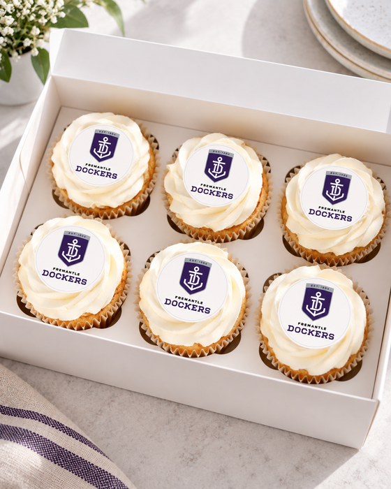 Fremantle Dockers Logo Edible Icing Image - 24 Cupcake Toppers