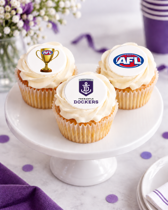 AFL Finals Mixed Edible Icing Image - 24 Cupcake Toppers