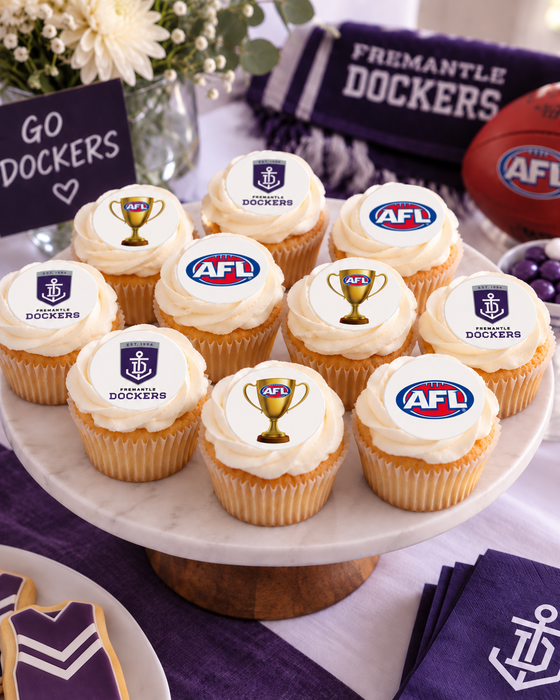 AFL Finals Mixed Edible Icing Image - 24 Cupcake Toppers