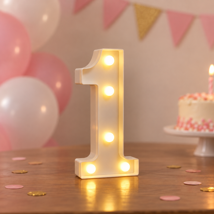 Mini 22cm Light Up Number 1