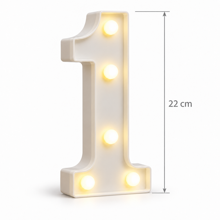 Mini 22cm Light Up Number 1
