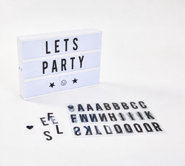 A4 Light Box With Letters, Numbers & Symbols