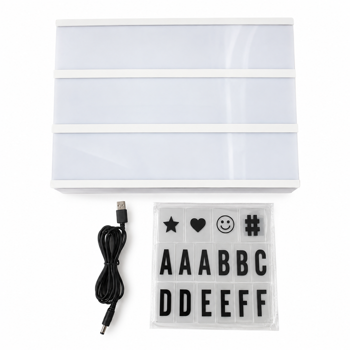 A4 Light Box With Letters, Numbers & Symbols