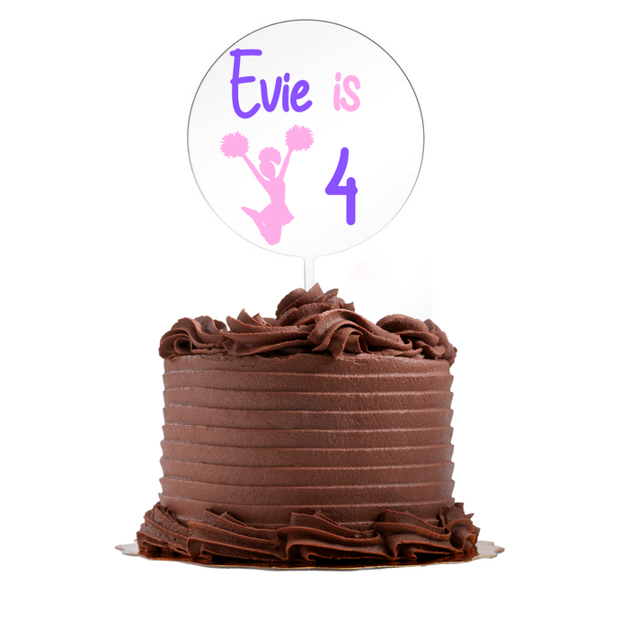 Personalised Cake Topper - Cheerleader *Pre Order*