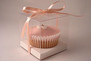 PVC Cupcake Box with White Insert (Single cupcake)