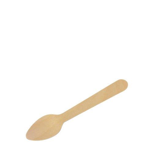 Cutlery Teaspoon Wooden 110mm - 100 Pack