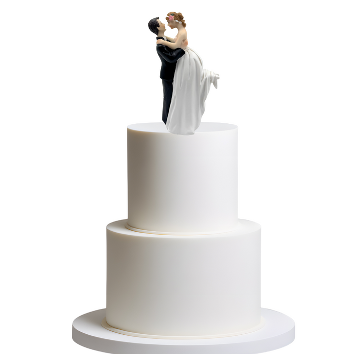 Bride And Groom Lifting Cake Topper