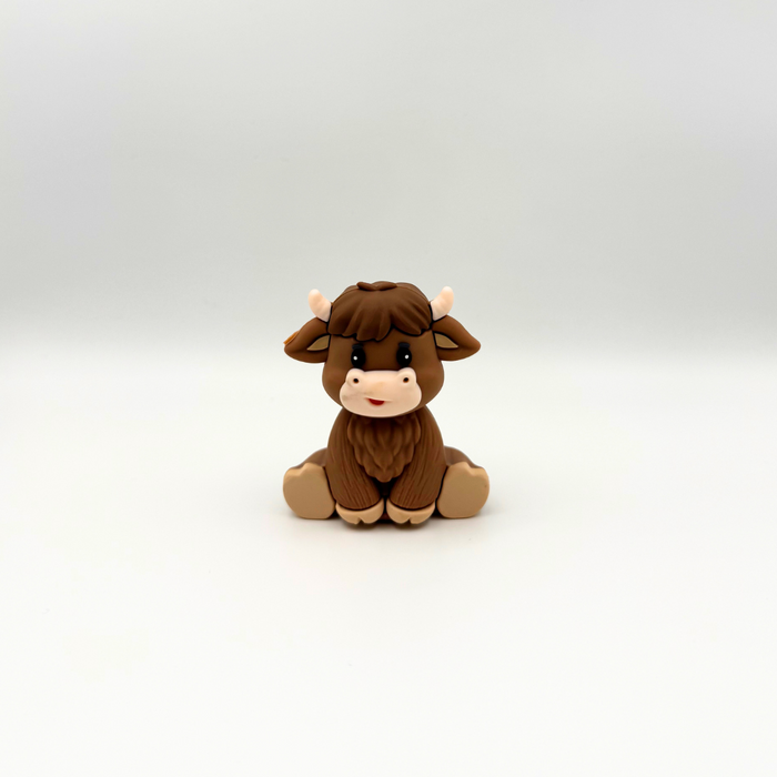 Cake Topper Figurine - Dark Brown Yak