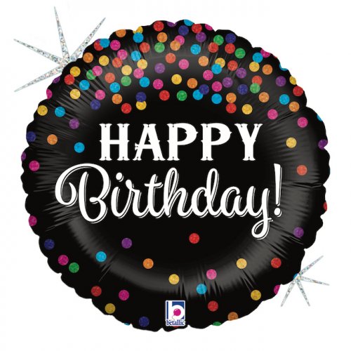 18inch Foil Balloon - Glittering Birthday Confetti