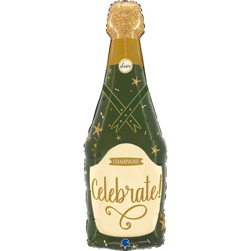 Champagne Bottle Supershape Foil Balloon