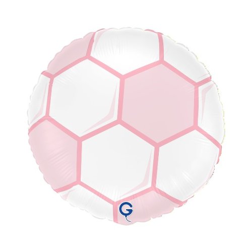 18inch Foil - Soccer Ball Pink