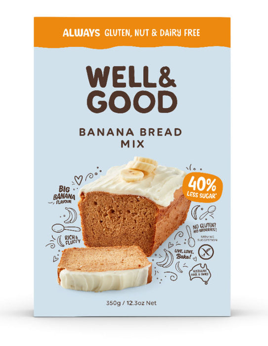 Gluten Free Banana Bread Mix 350g - Well & Good *BB 10/25*
