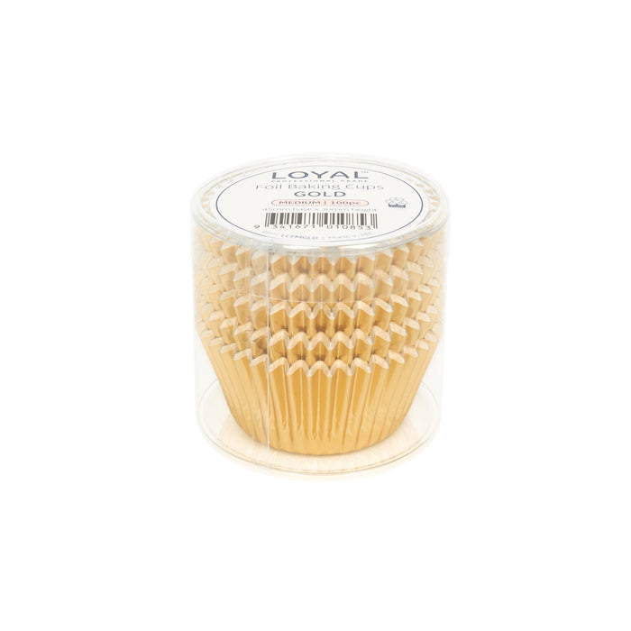LOYAL Foil Baking Cups Gold -  Small (100pc)