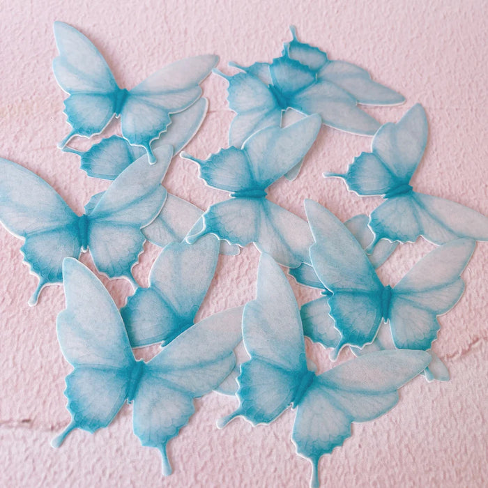 Wafer Paper Butterflies Moreish Signature Range - Sky Blue 15 Pack