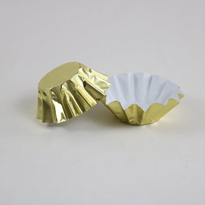 More Cuppies Gold Foil Ripple Cupcake Baking Cups 24pk