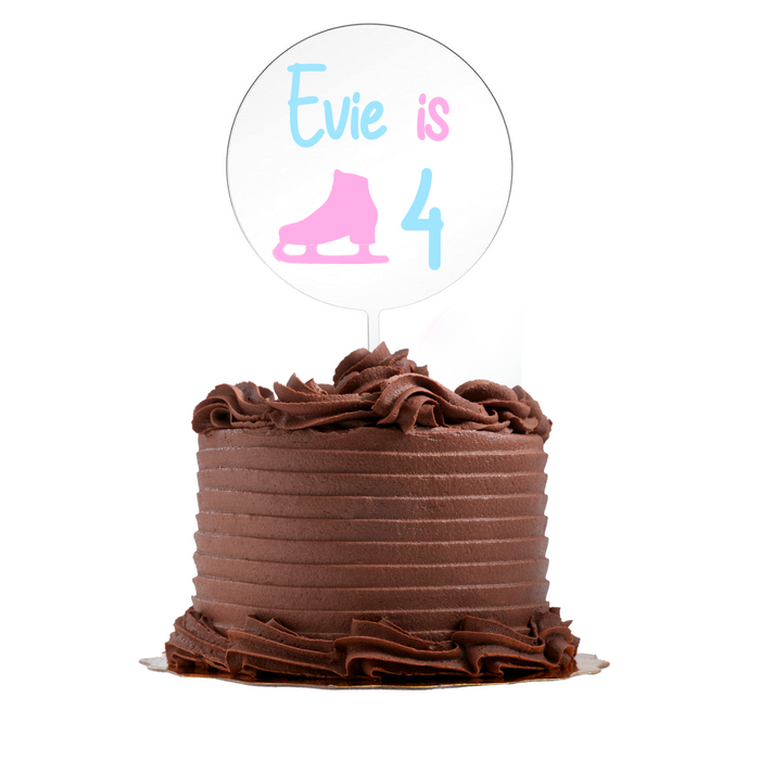 Personalised Cake Topper - Ice Skate *Pre Order*