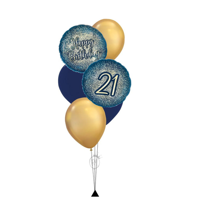 Navy & Gold Age Glitter Birthday Bouquet