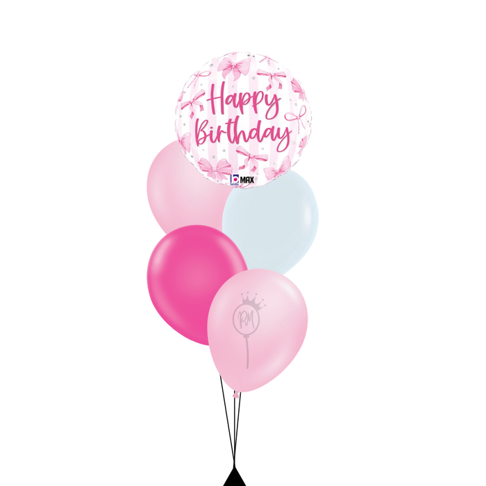 Pretty Pink Bow Birthday Foil Balloon