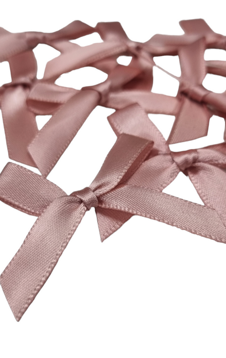 Satin Ribbon Bow 10pk - Rose Gold