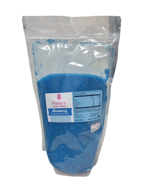 Fairy Floss Sugar 800g - Blueberry