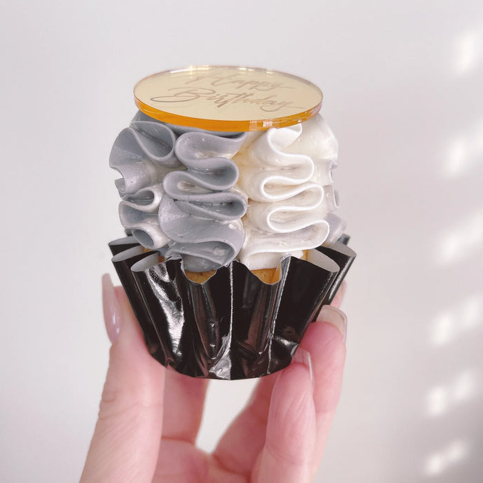 More Cuppies Black Foil Ripple Cupcake Baking Cups 96pk