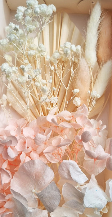 Dried Floral Arrangement - Pink & White