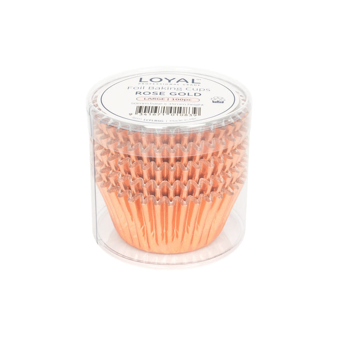 LOYAL Foil Baking Cups Rose Gold -  Small (100pc)