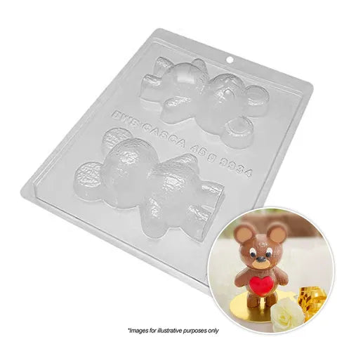 Plastic Small Chocolate Bear 2pc Mould