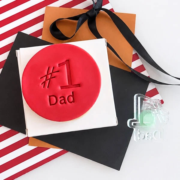 #1 Dad Text Stamp (SweetP)