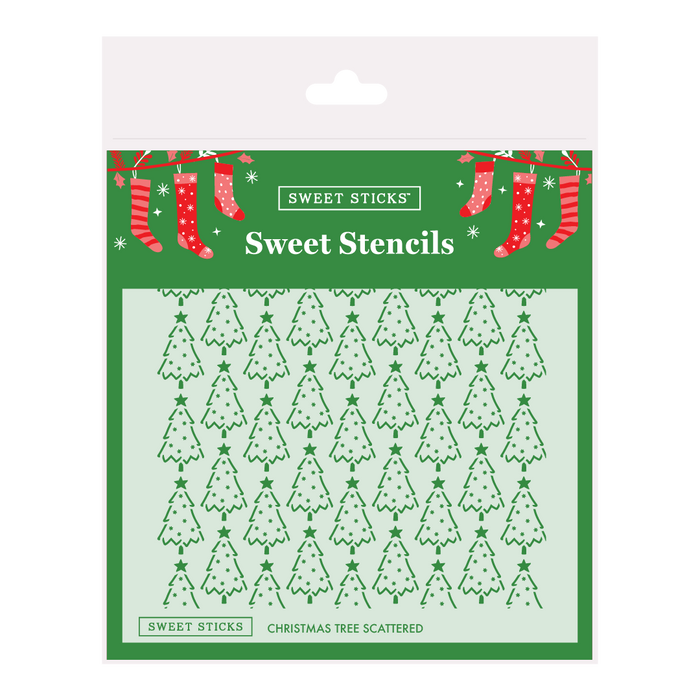 Christmas Tree Scattered - Sweet Sticks Stencil