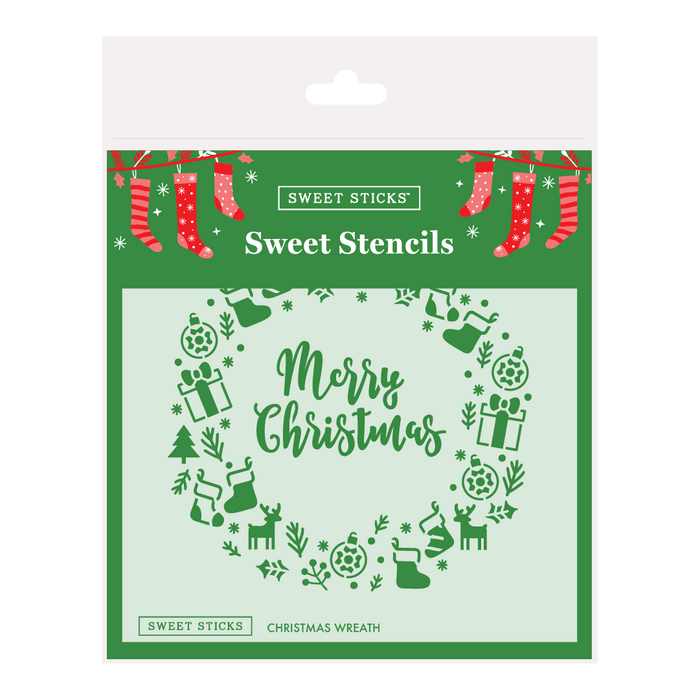 Christmas Cake Wreath - Sweet Sticks Stencil