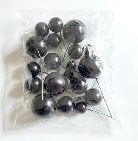 Cake Ball Toppers 20pc Mixed Sizes - Black