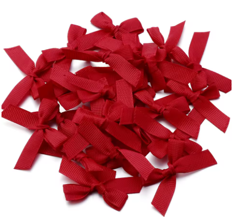 Satin Ribbon Bow 10pk - Maroon
