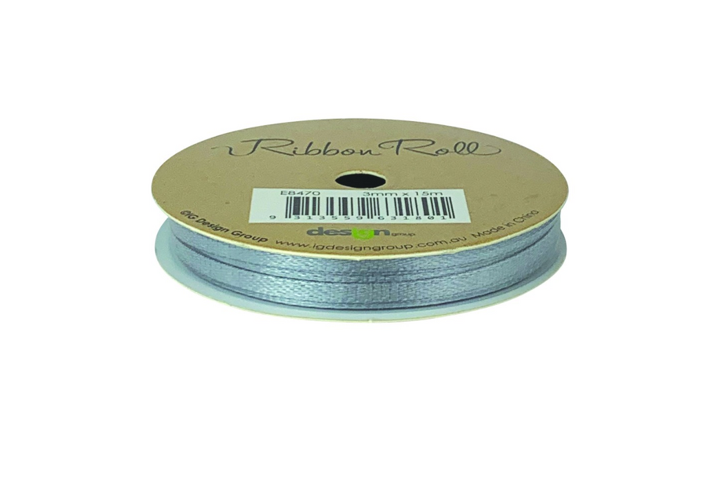 Ribbon Roll 3mm x 15m - Silver