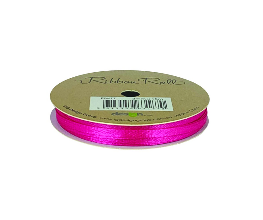Ribbon Roll 3mm x 15m - Hot Pink
