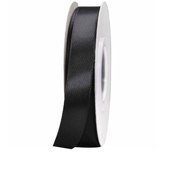 Satin Ribbon Roll 25mm x 91m Black
