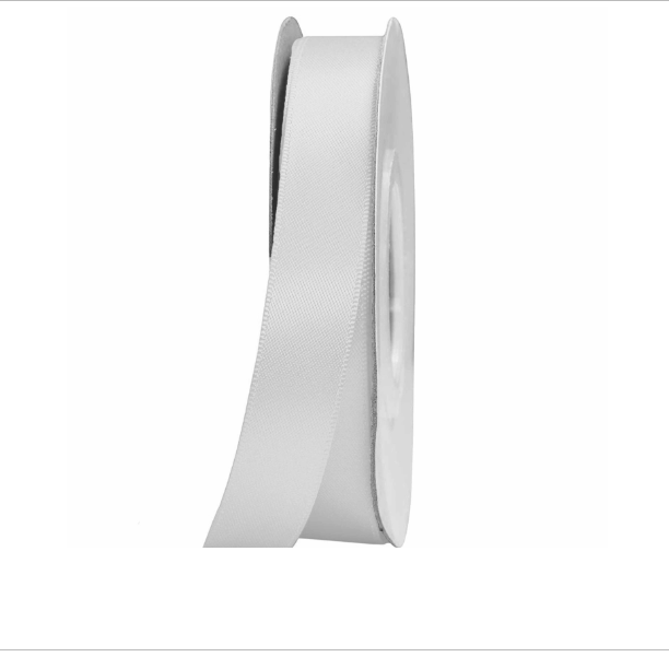 Satin Ribbon Roll 25mm x 91m White