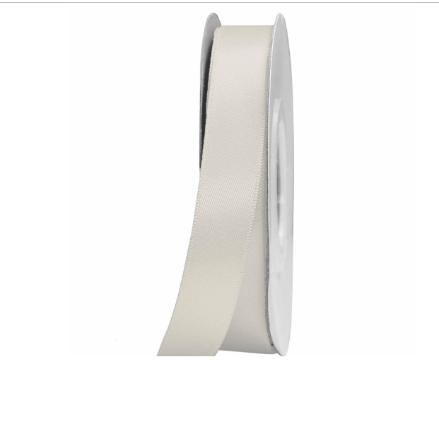 Satin Ribbon Roll 25mm x 91m Cream