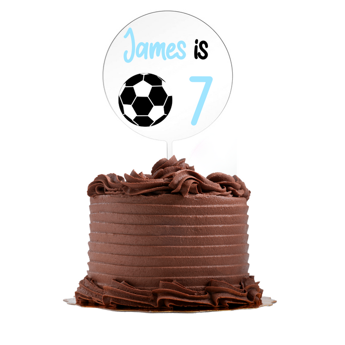 Personalised Cake Topper - Soccer Ball *Pre Order*