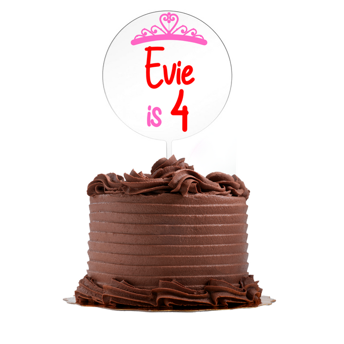Personalised Cake Topper - Tiara *Pre Order*