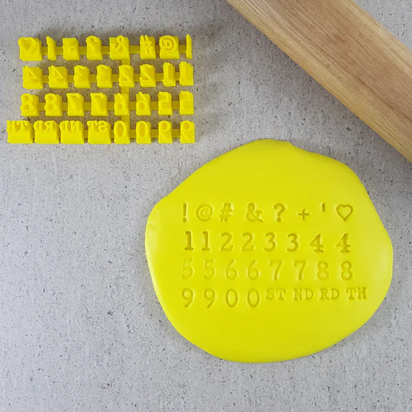 Typewriter Letter Stamps Number Set