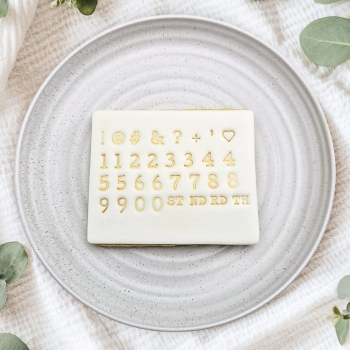 Typewriter Letter Stamps Number Set